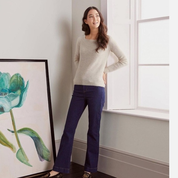 BODEN Ivory Fluffy Queensberry Sweater oatmeal alpaca blend US 10 - Picture 8 of 13